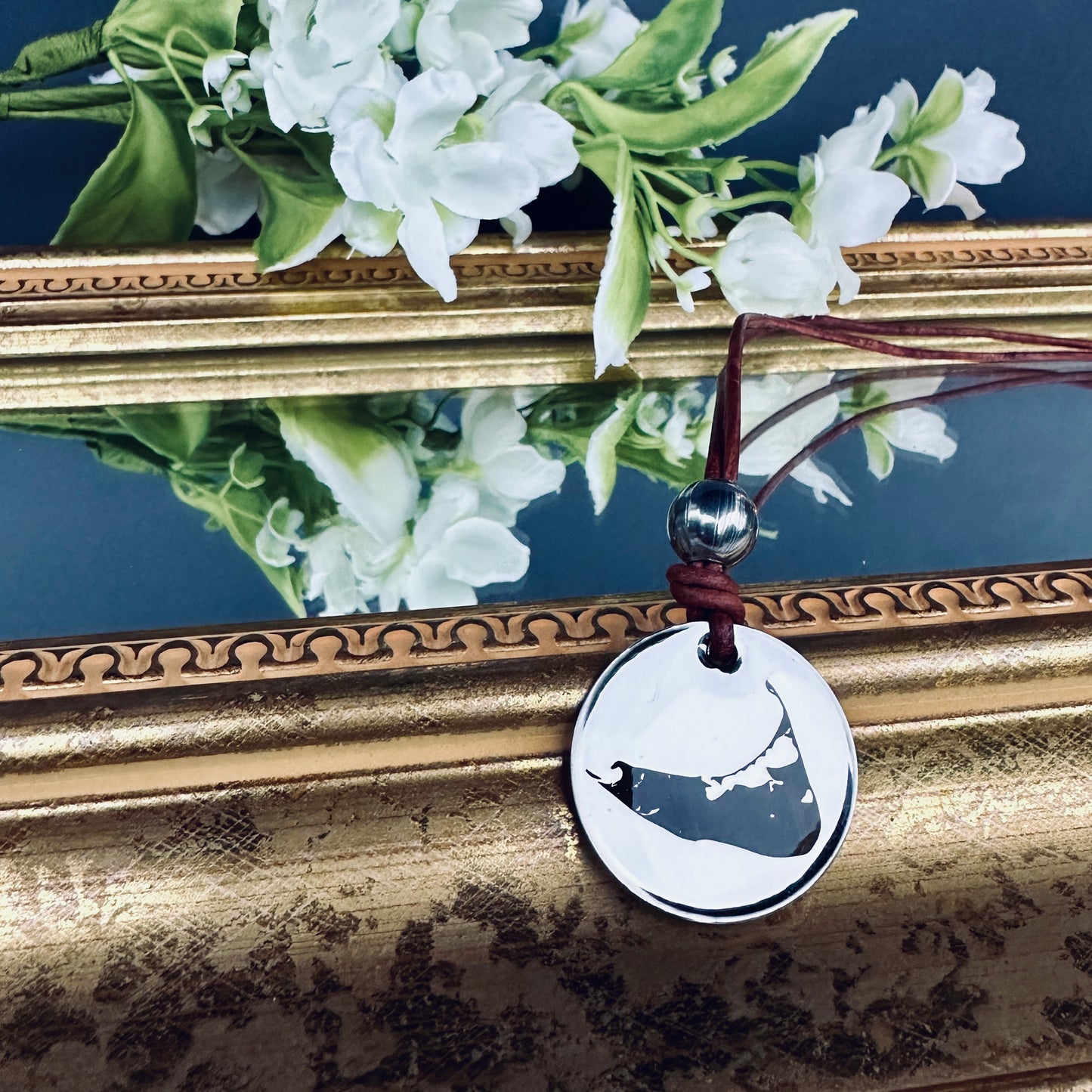 Nantucket Island Map Necklace
