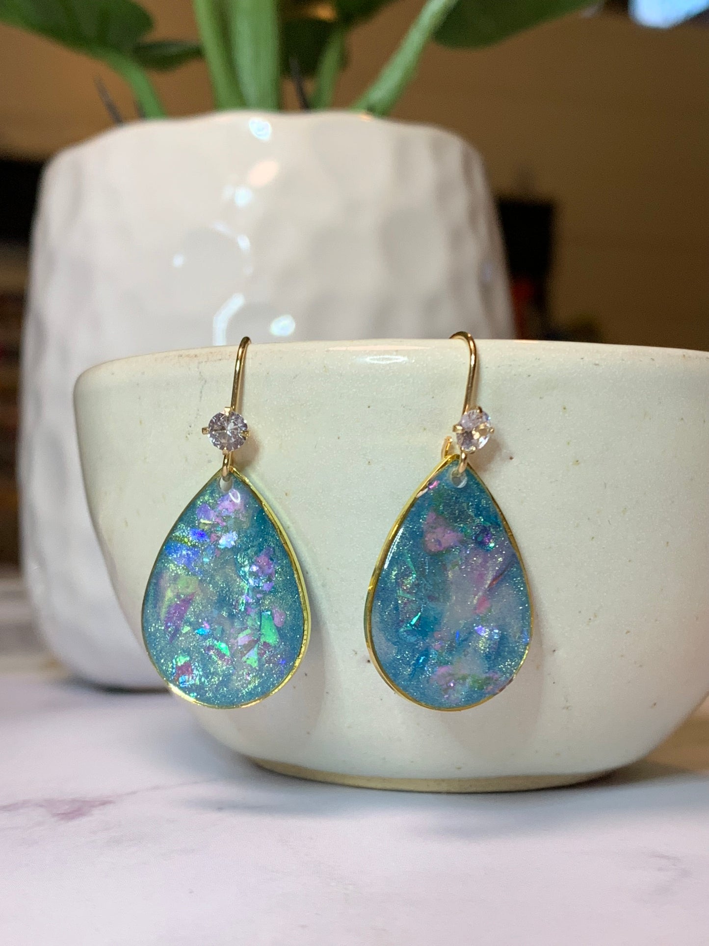 Aqua Earring Dangles