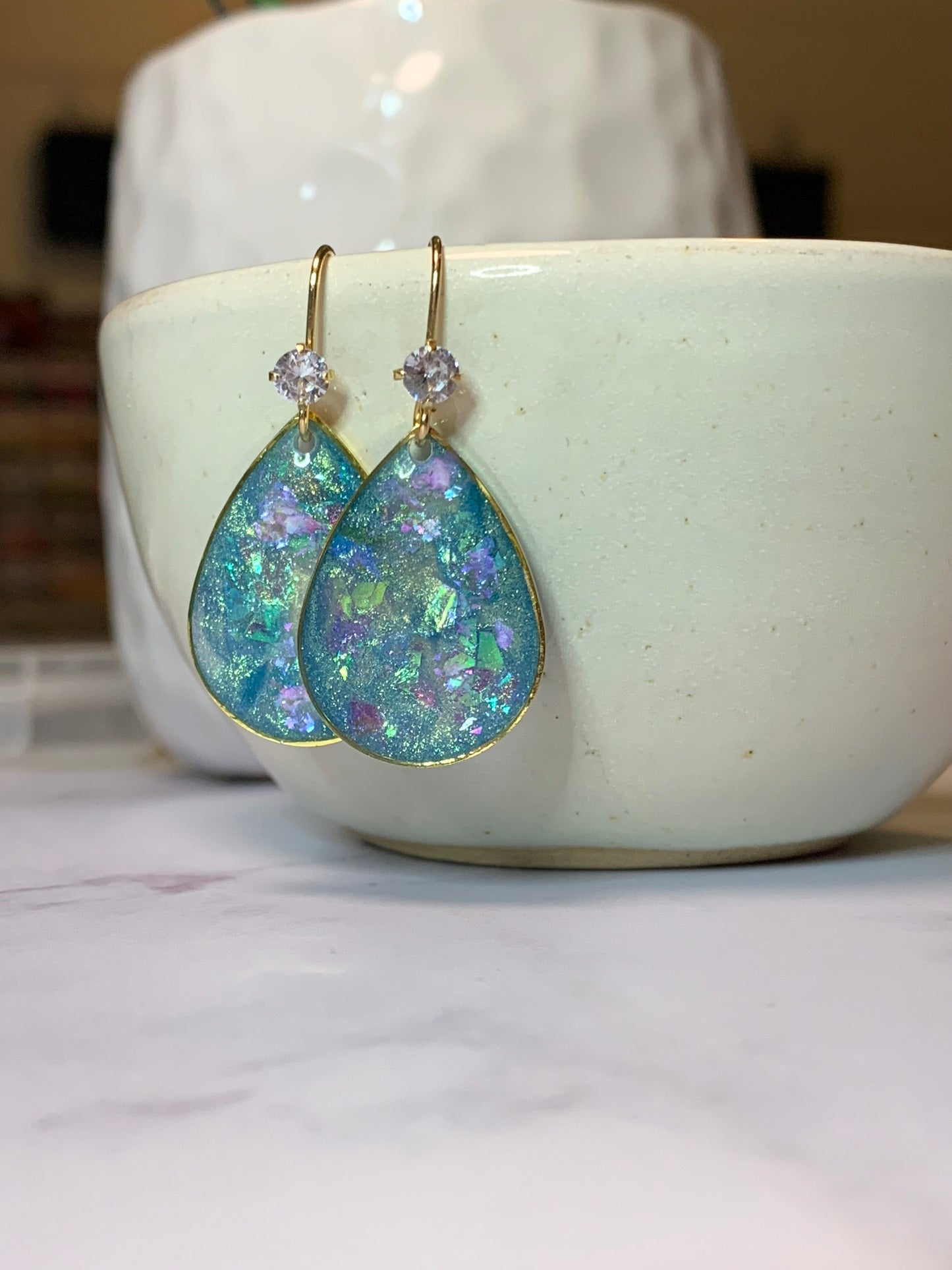 Aqua Earring Dangles